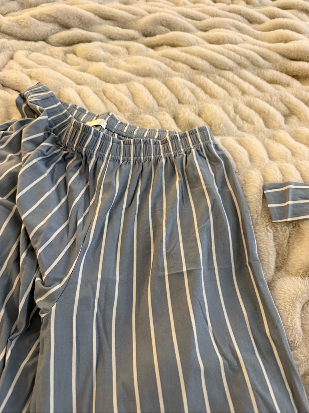 LAKE DreamModal Kimono Blue and White Striped Set - Picture 7 of 7